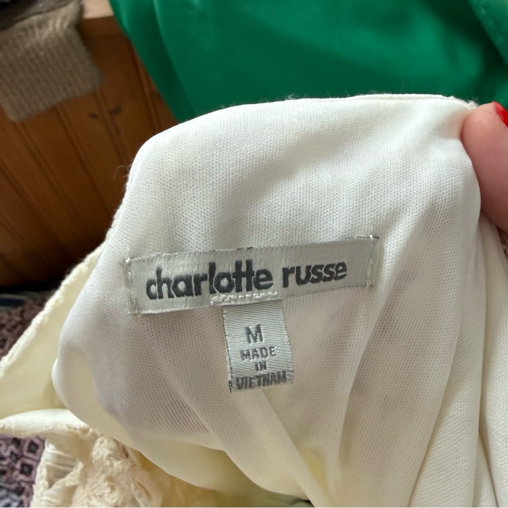 Charlotte Russe Cream Lace Mini Dress - Picture 8 of 9